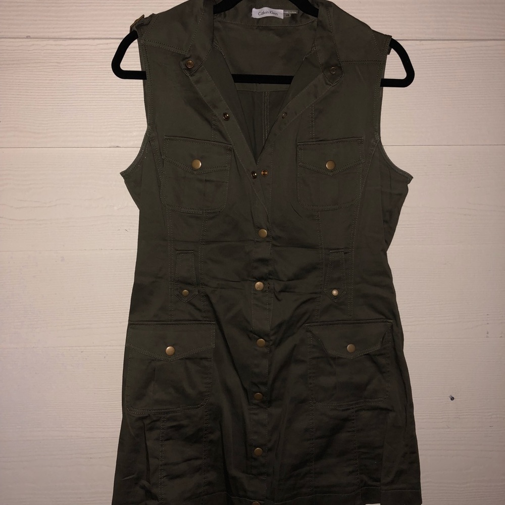 Green Calvin Klein Dress Size 10